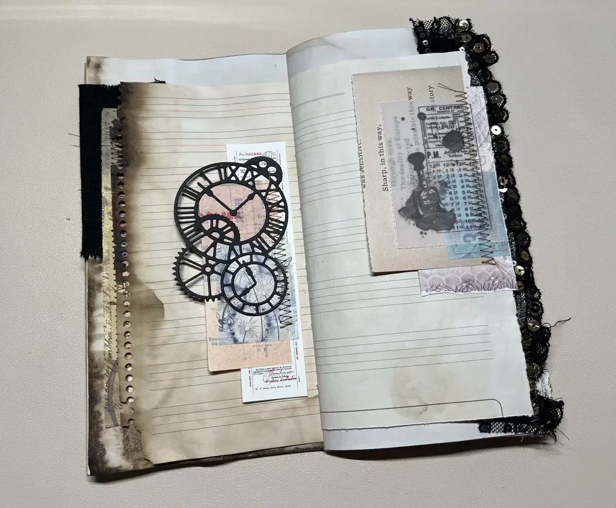 <빈티지 다꾸>Handmade Collage Notes (Original, Passport Size)