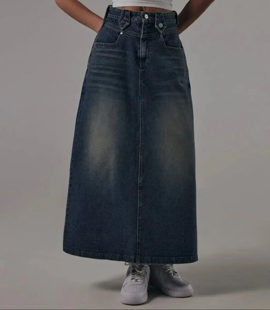 트리밍버드 Front Yoke Denim Long Skirt