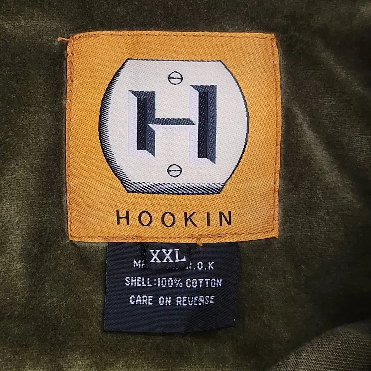 [3XL] HOOKIN 빈티지 벨벳 포켓 오버핏 셔츠