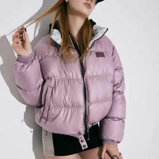 스컬프터 102 Short Puffer Down Mauve 패딩