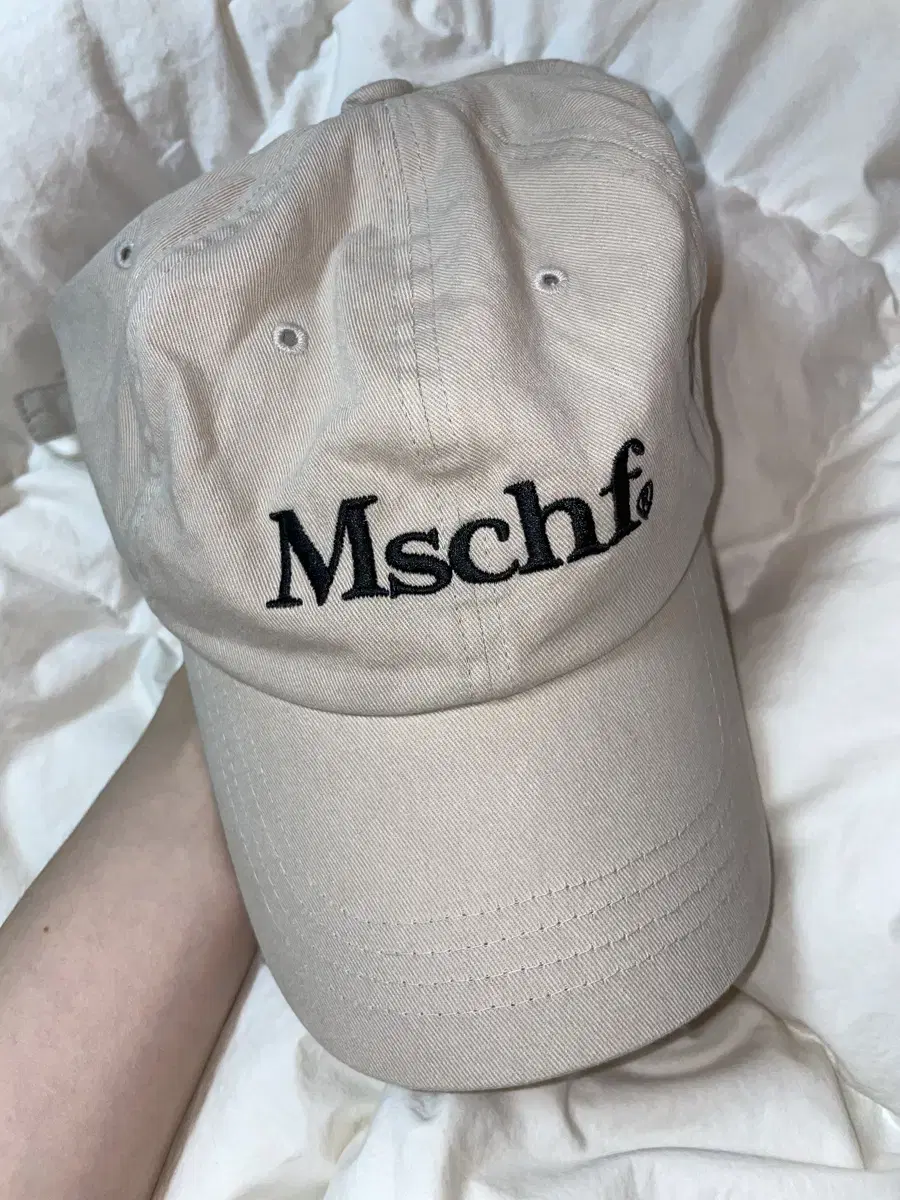 Mischief Logo Ballcap Beige with Back Logo Good Condition