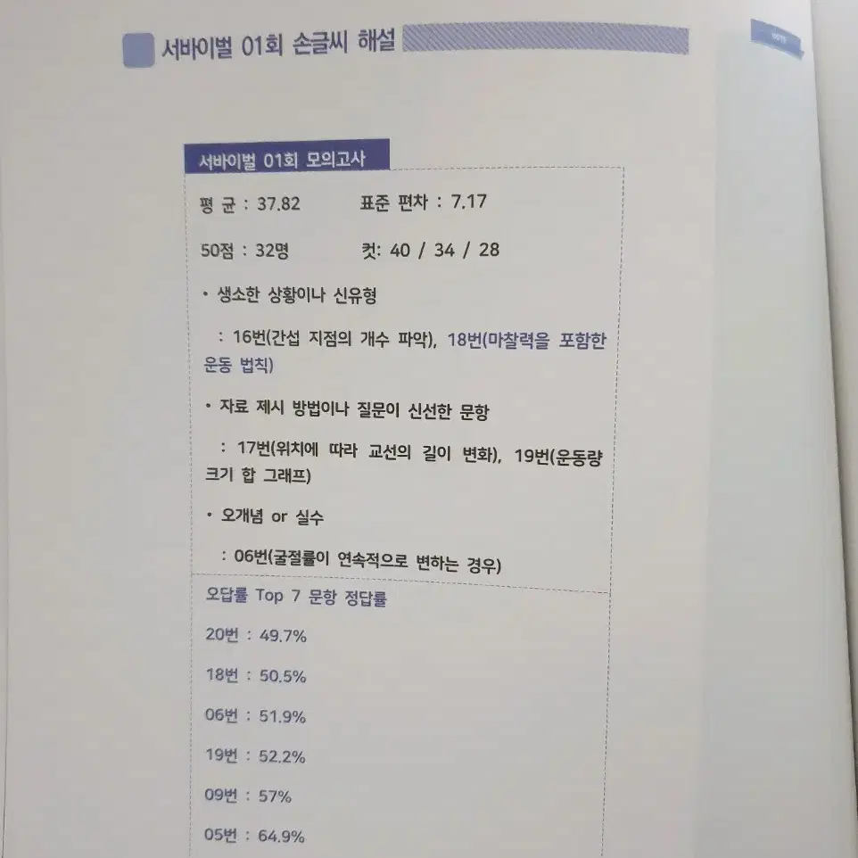 2024 물리학1 신우성 지오데식 (심화 N제 + 서바이벌 해설)