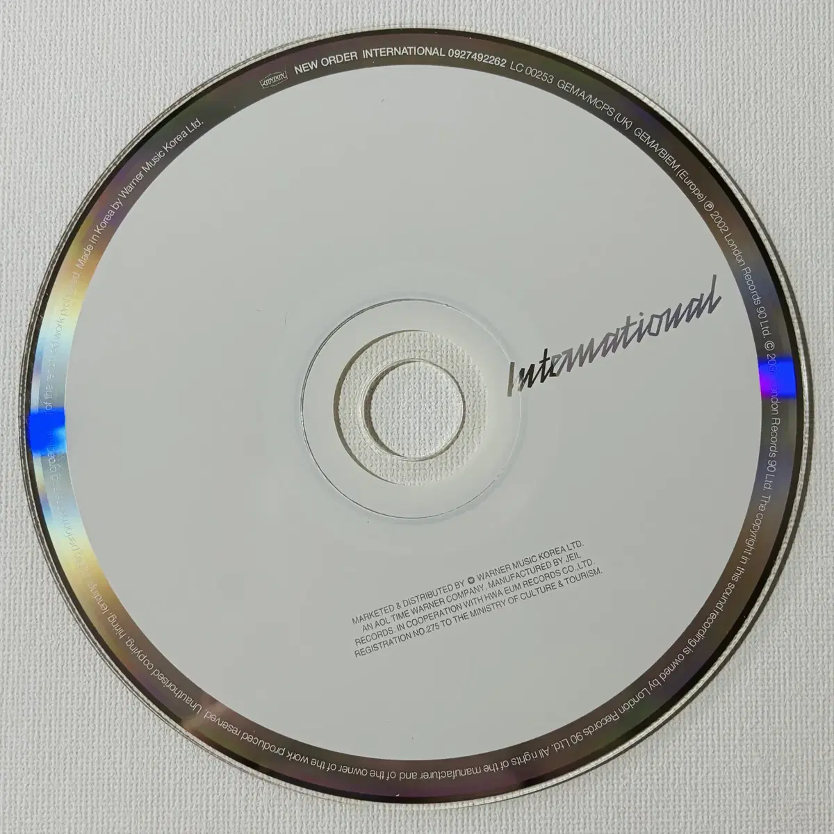 New Order - International (CD)한국반2002민트급