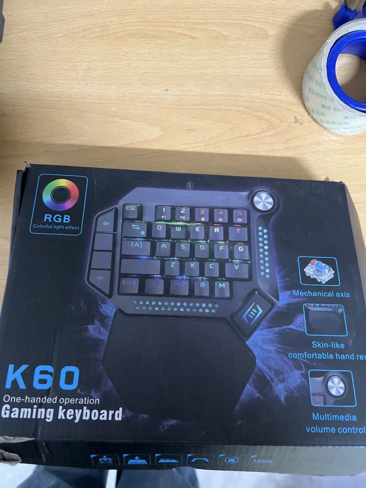 RGB K60 기계식 키보드 한손 게임잉 키보드