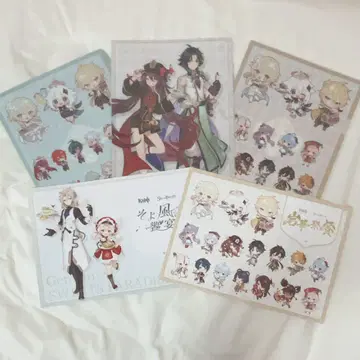 원신 스이파라 리게츠 몬도 클리어 파일 종이 플레이스 매트