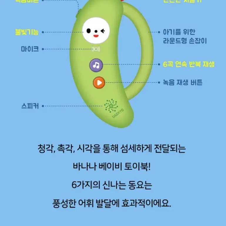 [미개봉] 바나나 베이비 토이북 말똑똑 놀이 동요 사운드북 녹음 장난감