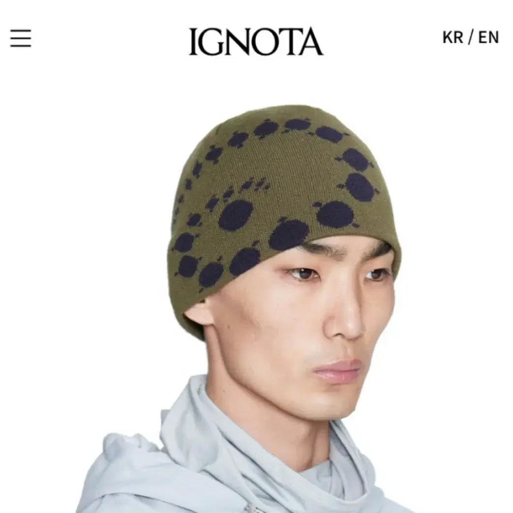 이그노타 비니 카키 core:1 ignt knit beanie khaki