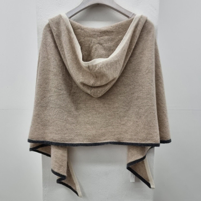 PURE CASHMERE TODD DUNCAN 후드 숄