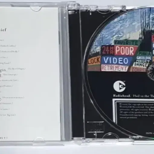 라디오헤드 Hail To The Thief 앨범 시디 CD