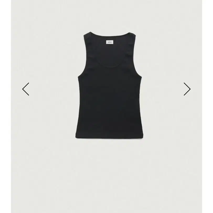 더바넷 U-Neck Ribbed Tank Top - 블랙