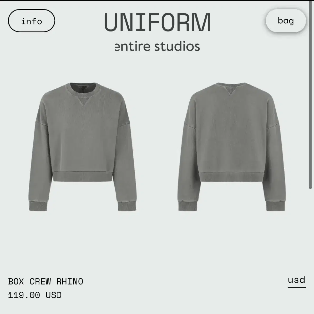 Entire studio Boxy crew sweatshirts