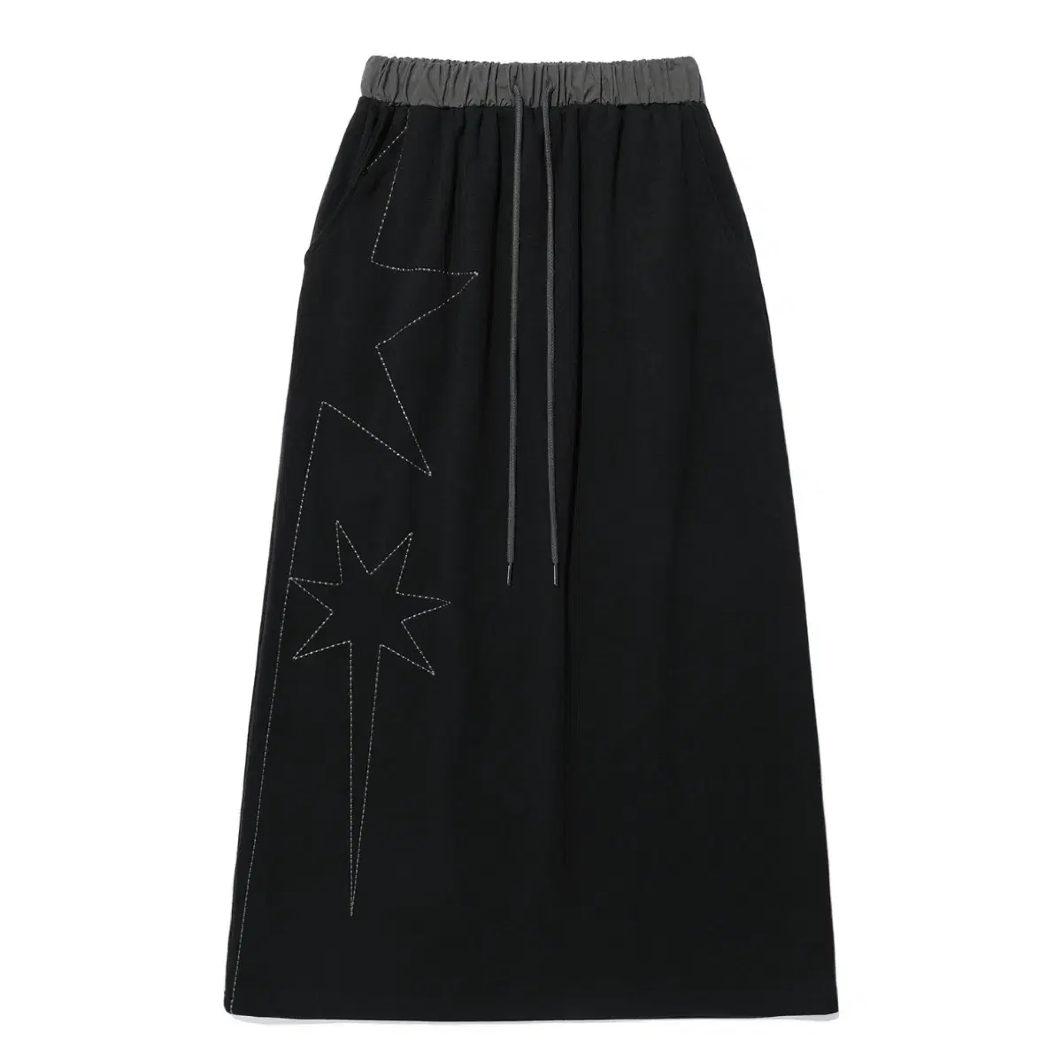 나이스고스트클럽 빅 스타 로고  SWEAT SKIRT BLACK 양도