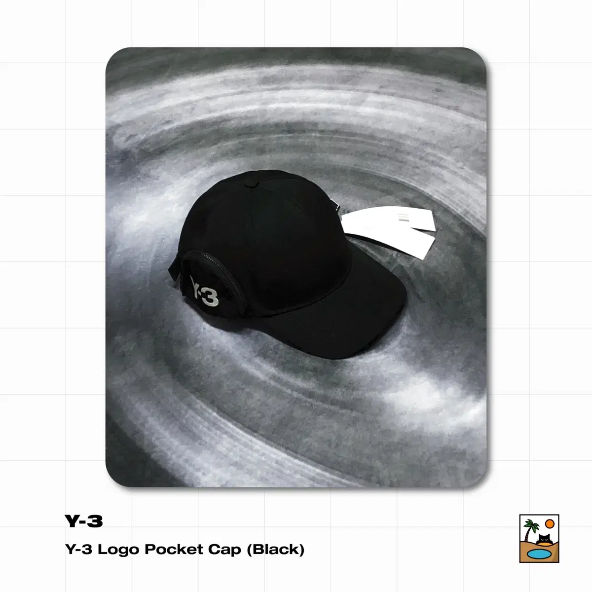 와이 쓰리 Logo Pocket Cap (Black)