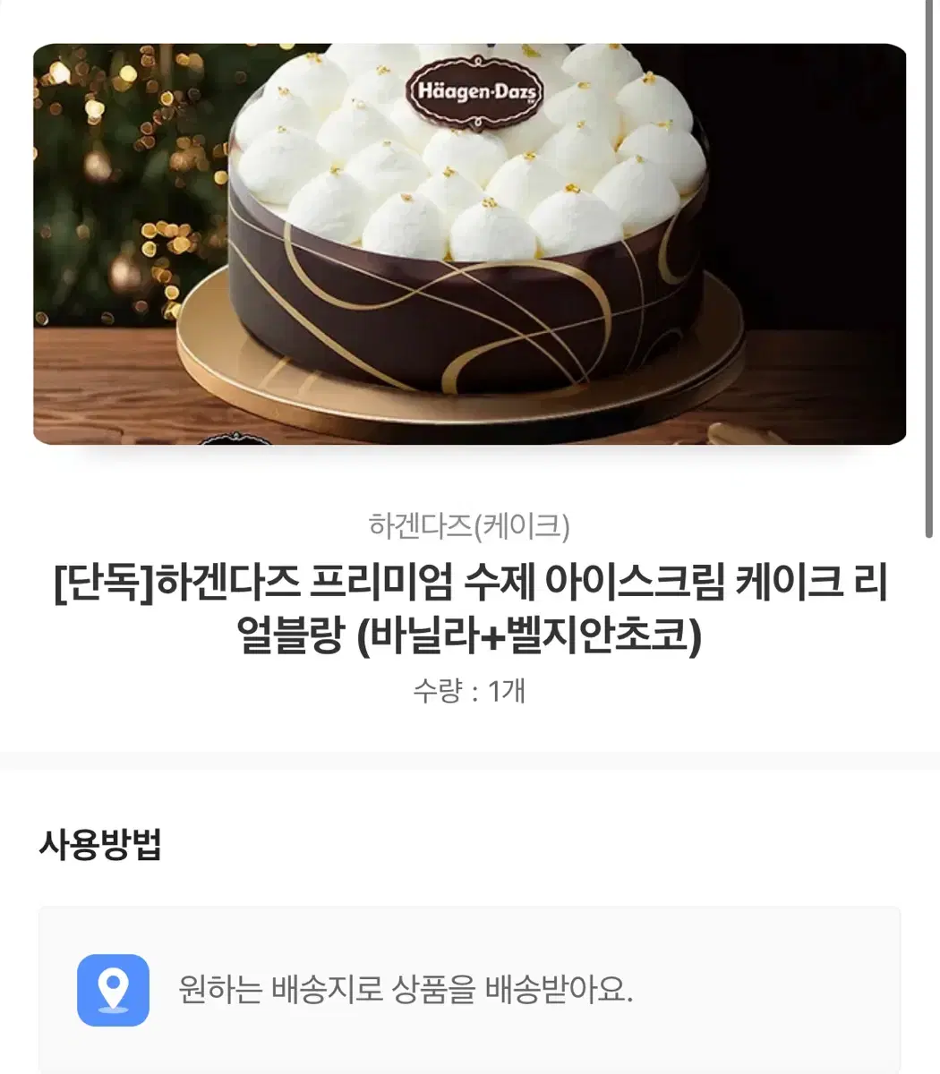 하겐다즈 케이크 (연말케이크/생일케이크(