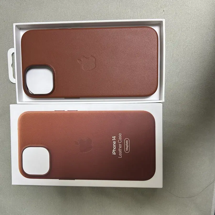 아이폰14 가죽케이스 엄버 leather case