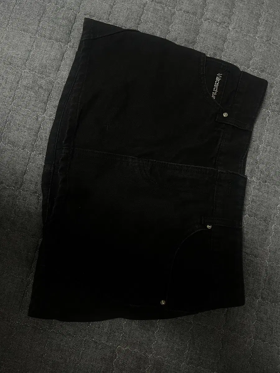 wsc archive Low denim skirt 데님 검정 스커트