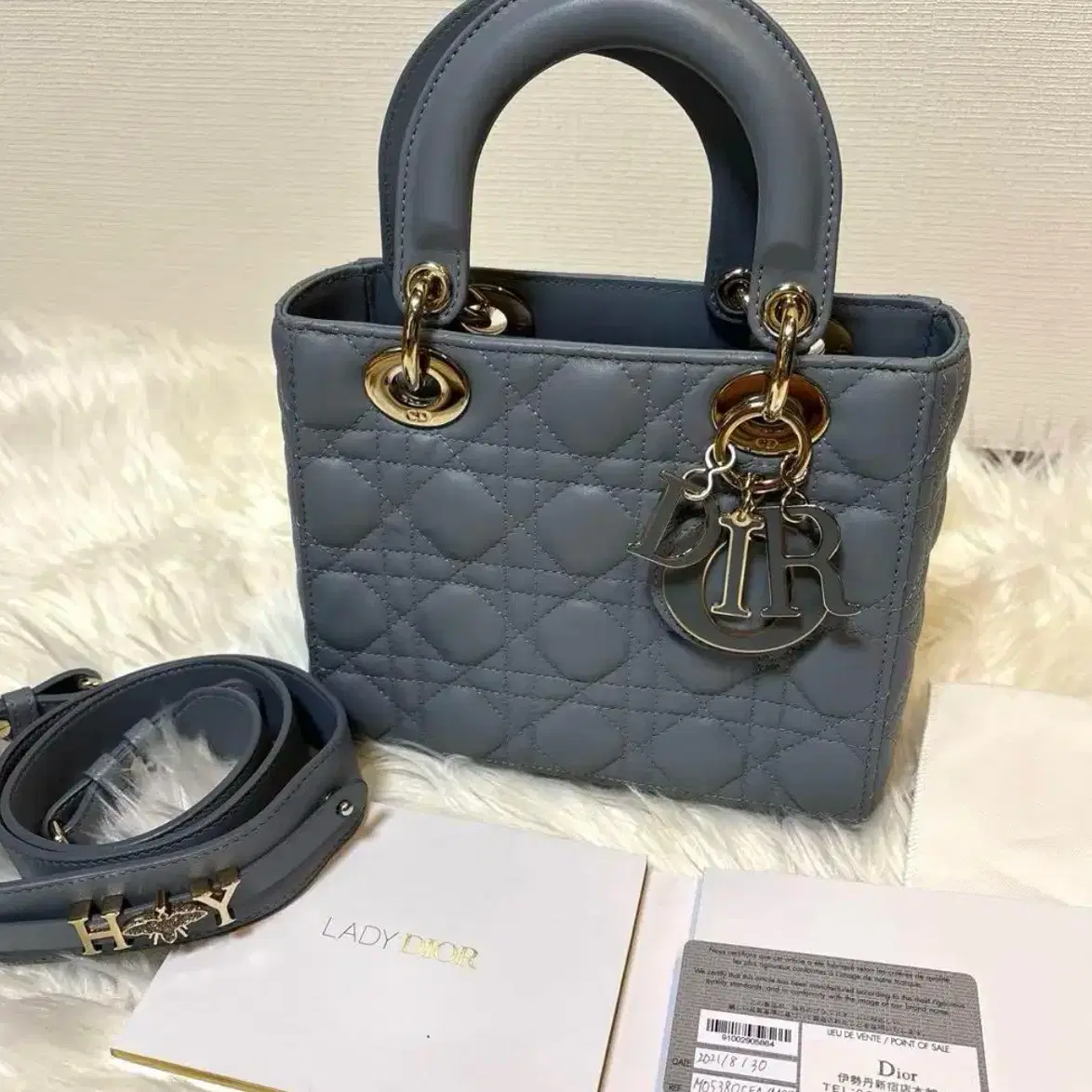 DIOR 디올 Ladydior 레이디 디올 스몰 블루