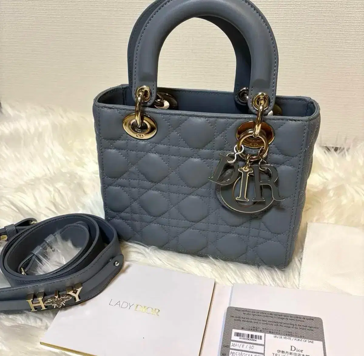 DIOR 디올 Ladydior 레이디 디올 스몰 블루