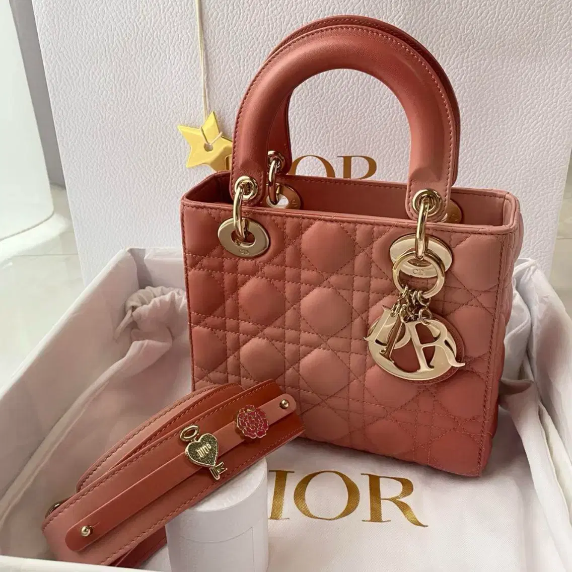 초희귀 Dior lady dior 핑크 레이디 디올 그라데이션