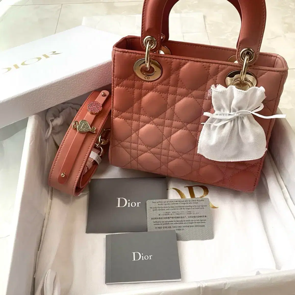 초희귀 Dior lady dior 핑크 레이디 디올 그라데이션