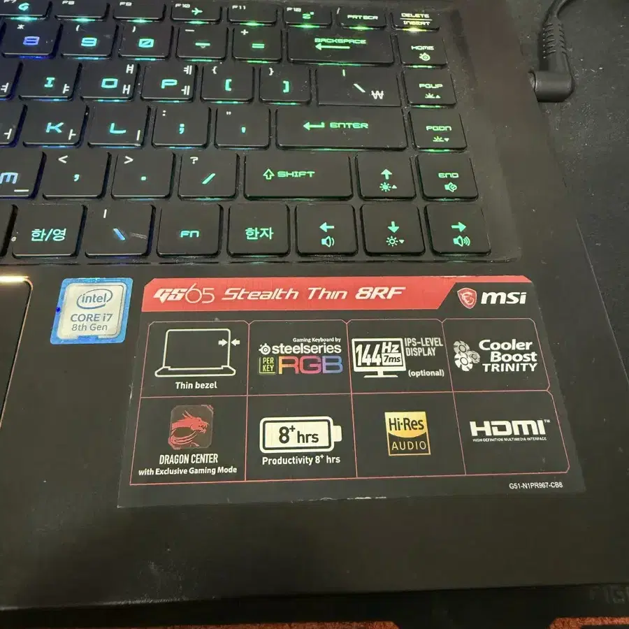 MSI GS65 게이밍노트북(하자있음)내용필독