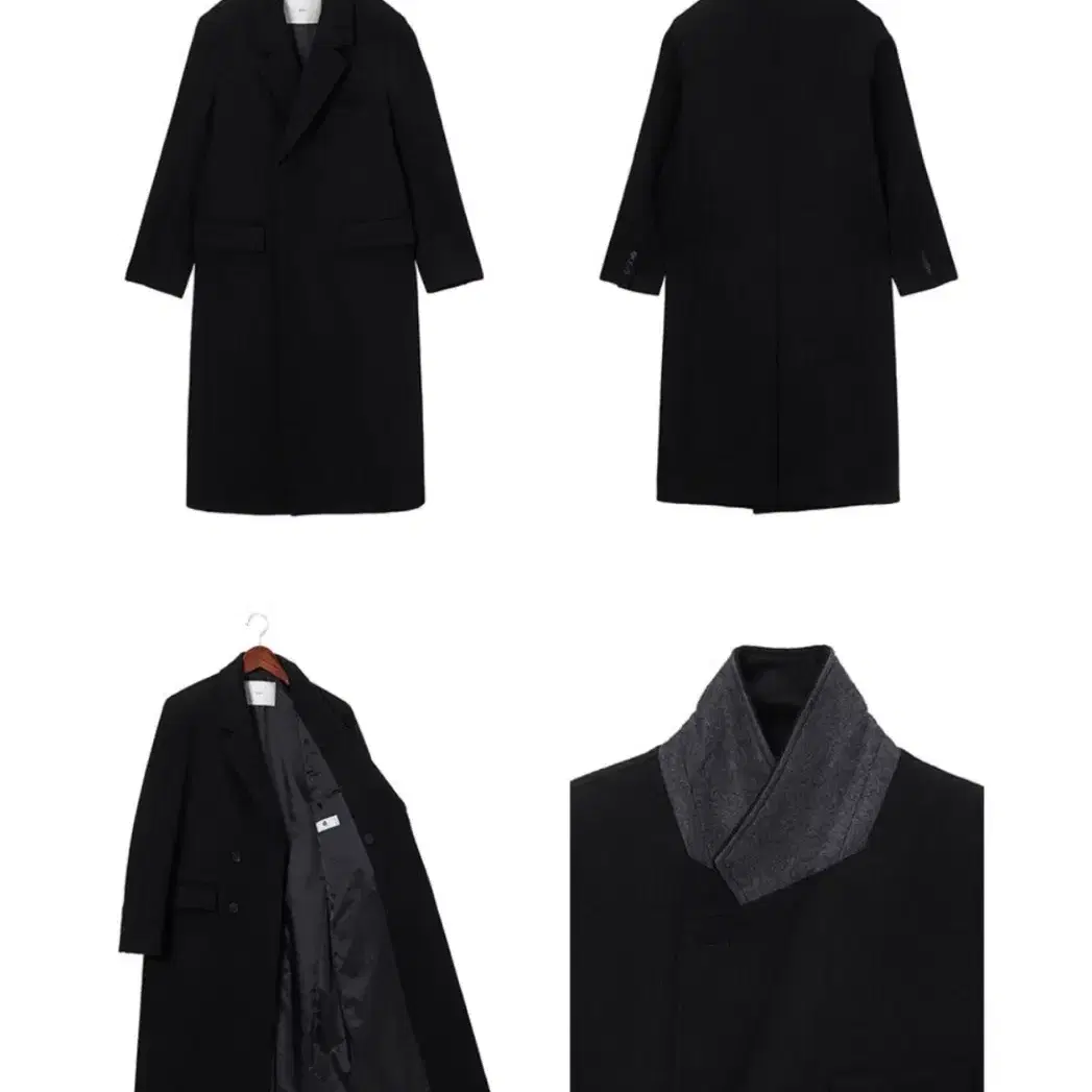 던스트 unisex hidden 2 button cashmere coat