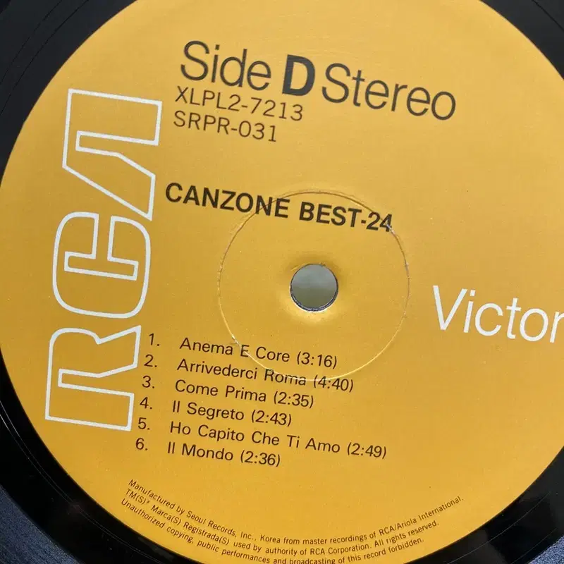 CANZONE LP / AA6646