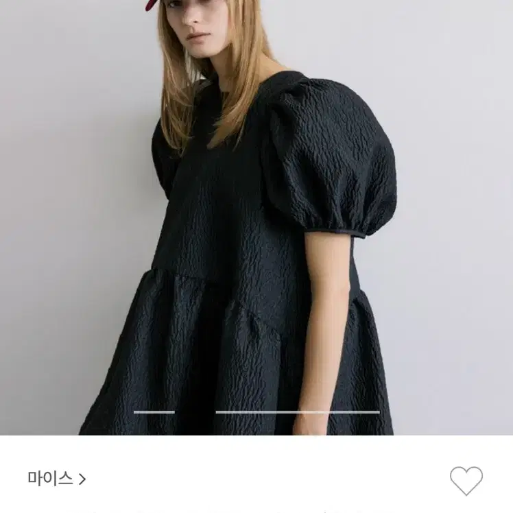 마이스 jacquard puff bloom dress