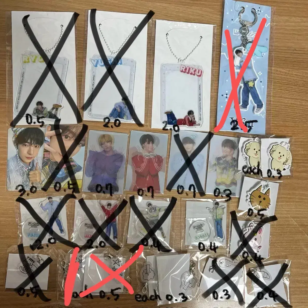 NCT Wish Asia Tour Japan md Random Toy wts Wing Keyring Uushi Riku