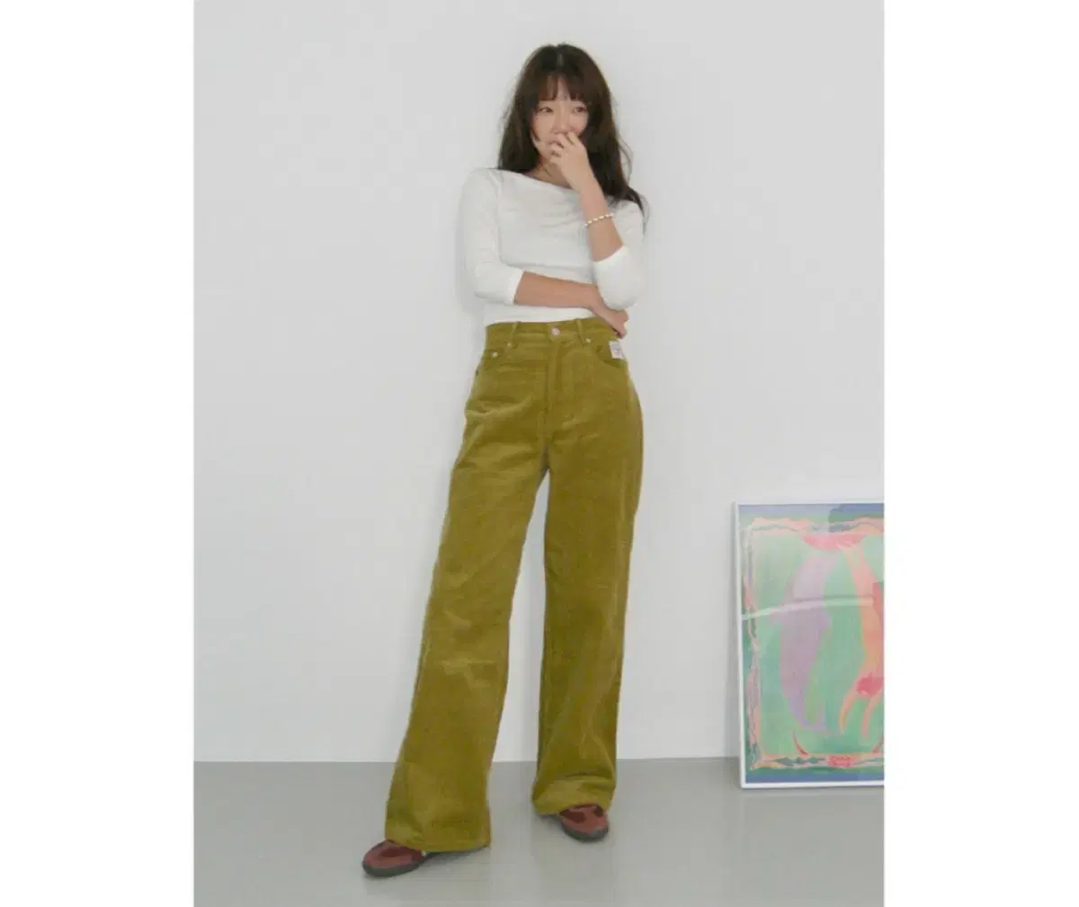 (새상품) 홈바디띵즈 High Waist Corduroy Pants