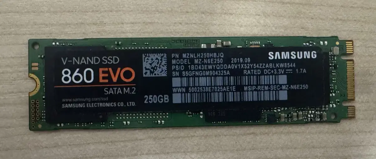 삼성 M.2 sata SSD 860 EVO 250GB 택포