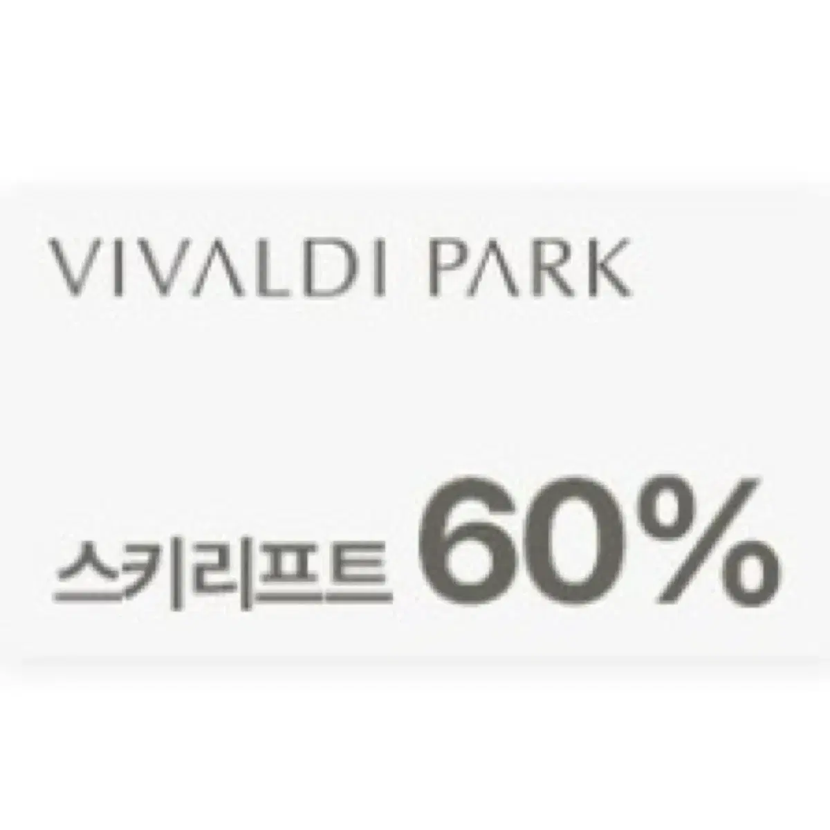 비발디파크 스키리프트 5시간권 60% 할인권 쿠폰