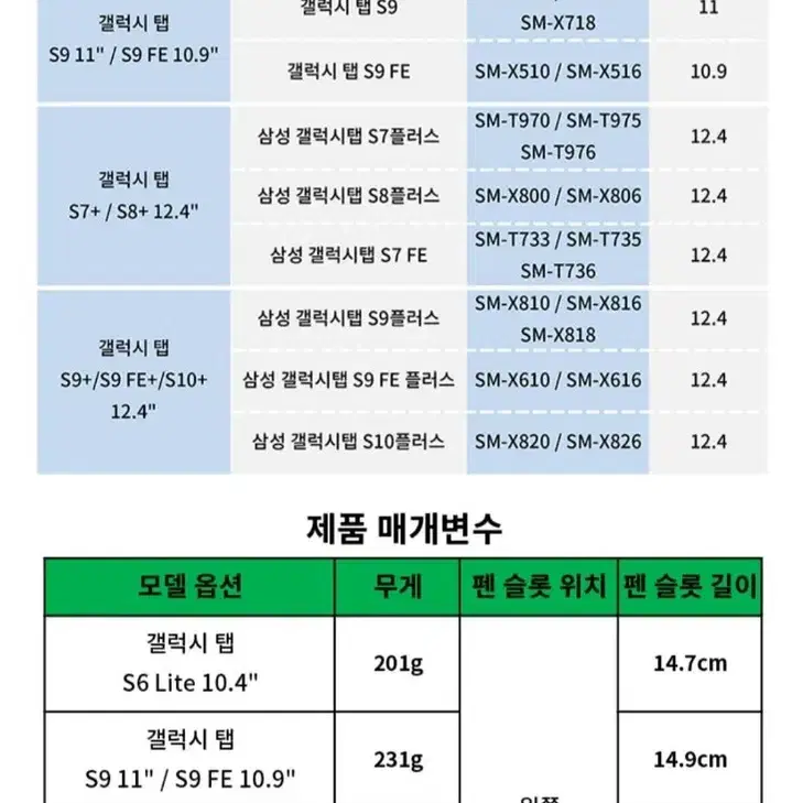 갤탭 케이스 경질 아크릴 투명 후면 덮개 회색