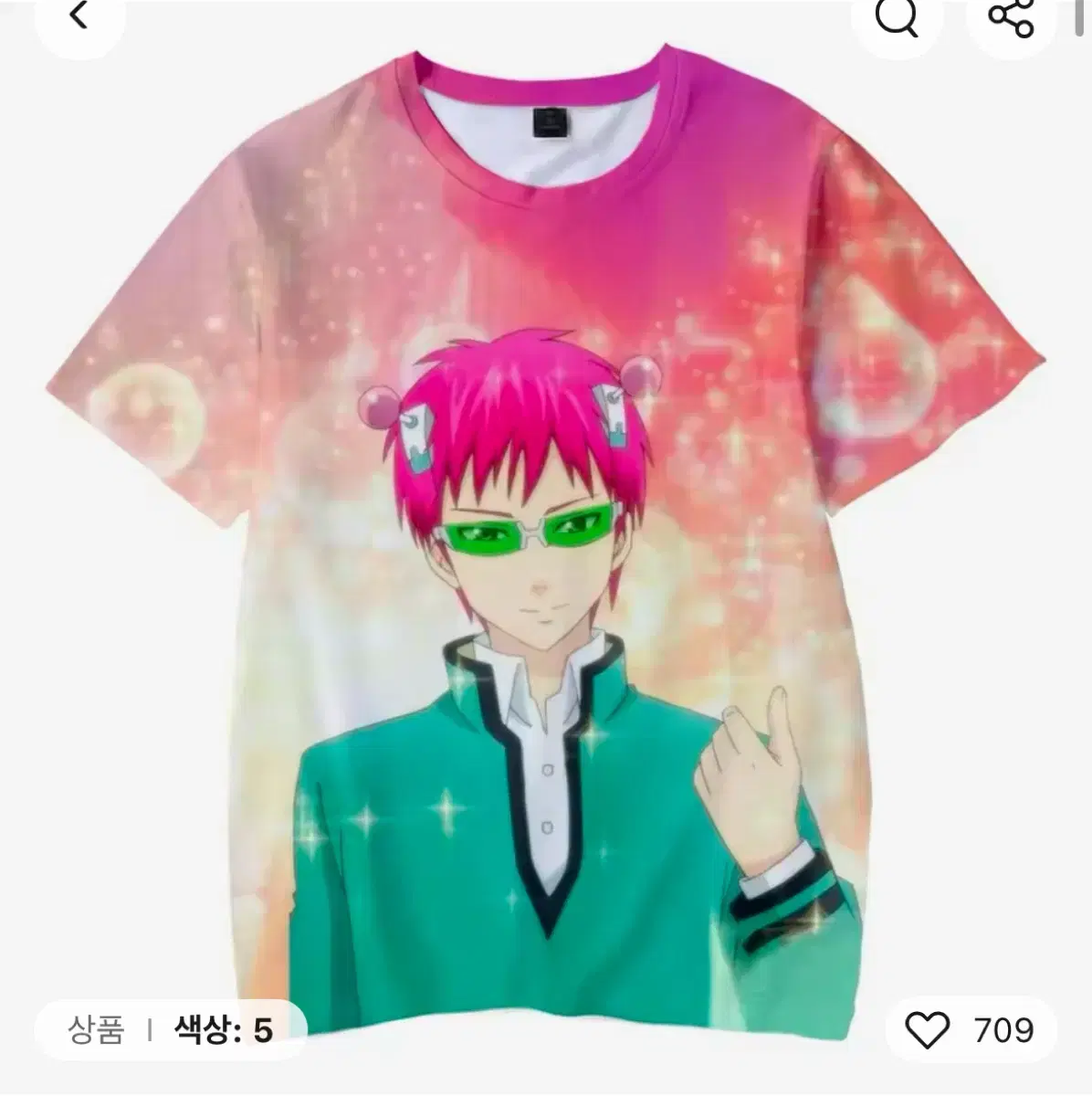 Saiki Kusuo Nosainan Print T-shirt