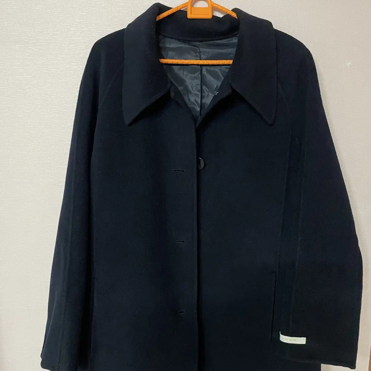 Edmore Long handmade coat Navy handmade coat Wool coat