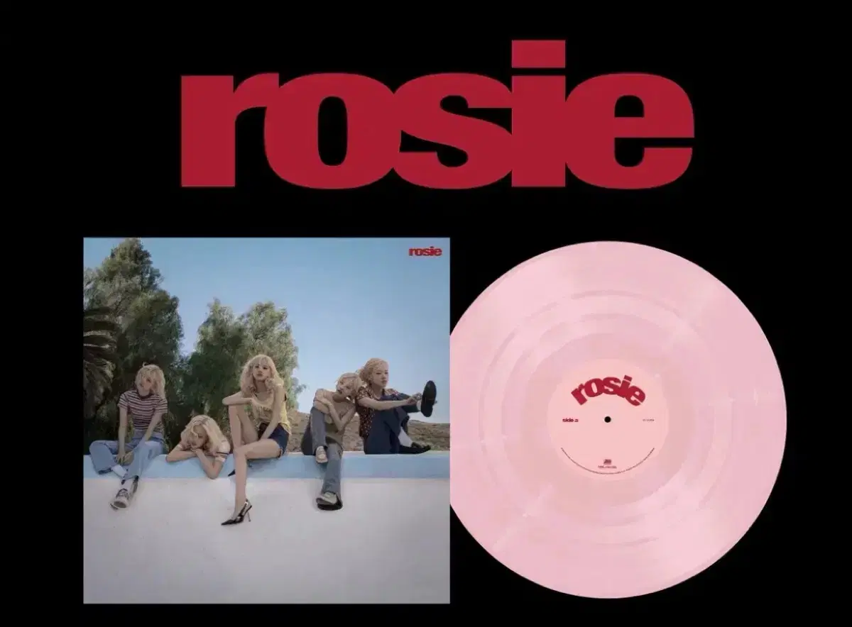 판매) 미개봉 로제 lp 핑크색 엘피 핑크 밴드 커버 rosie