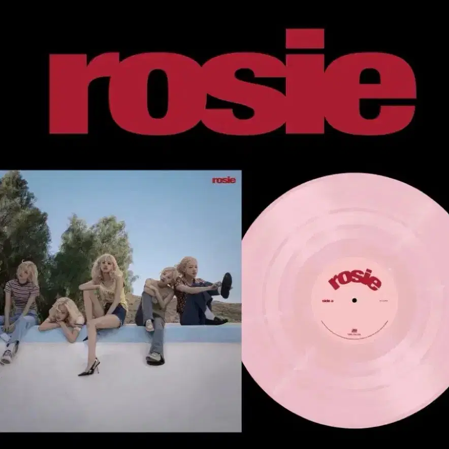 판매) 미개봉 로제 lp 핑크색 엘피 핑크 밴드 커버 rosie