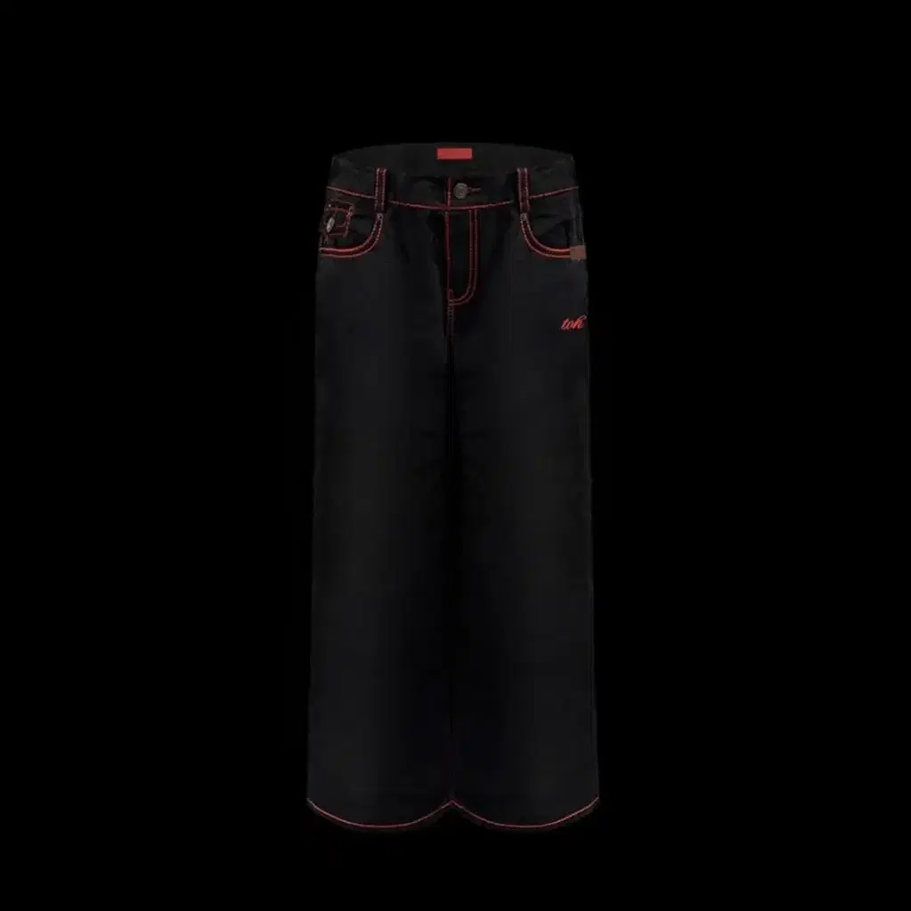 Toh cherry stitch raw pants