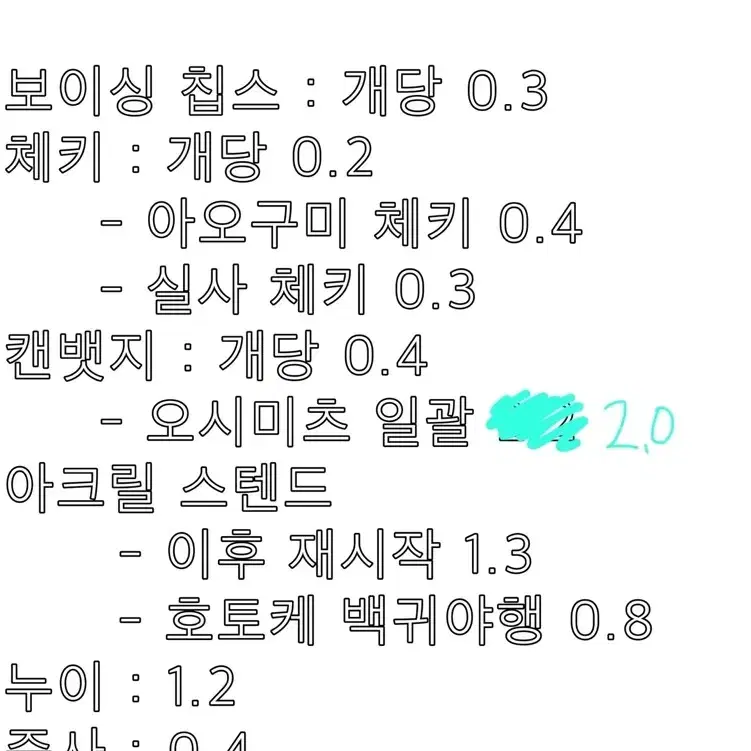 이레이스 호토케 위주 굿즈 처분