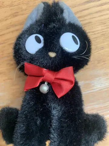 검은 고양이 봉제 인형 마녀 배달부 키키 약 20 cm