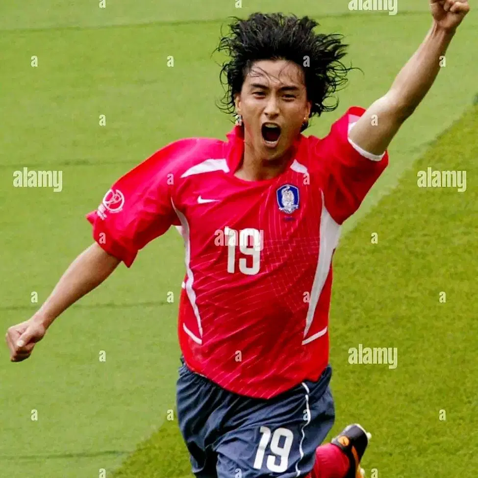 2002-2004 대한민국 국가대표 홈 축구 유니폼 KOREA