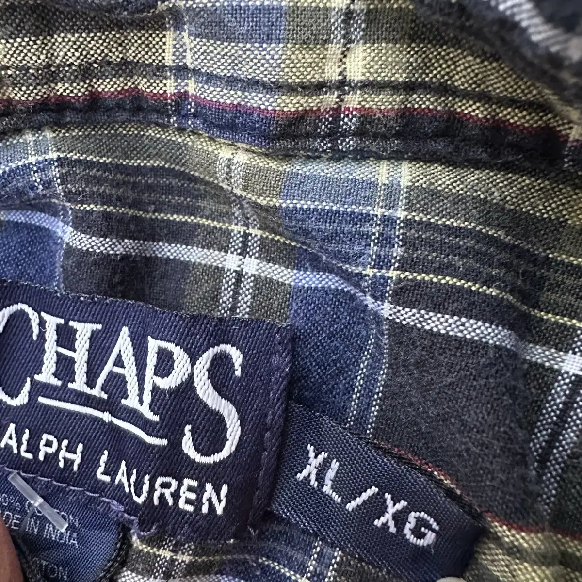 CHAPS RALPH LAUREN 챕스 체크 반팔 셔츠