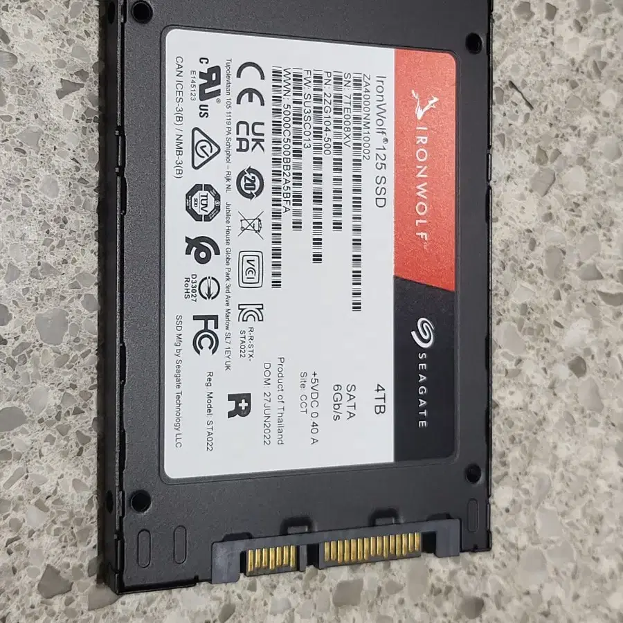 씨게이트 SSD 아이언울프 125 4TB