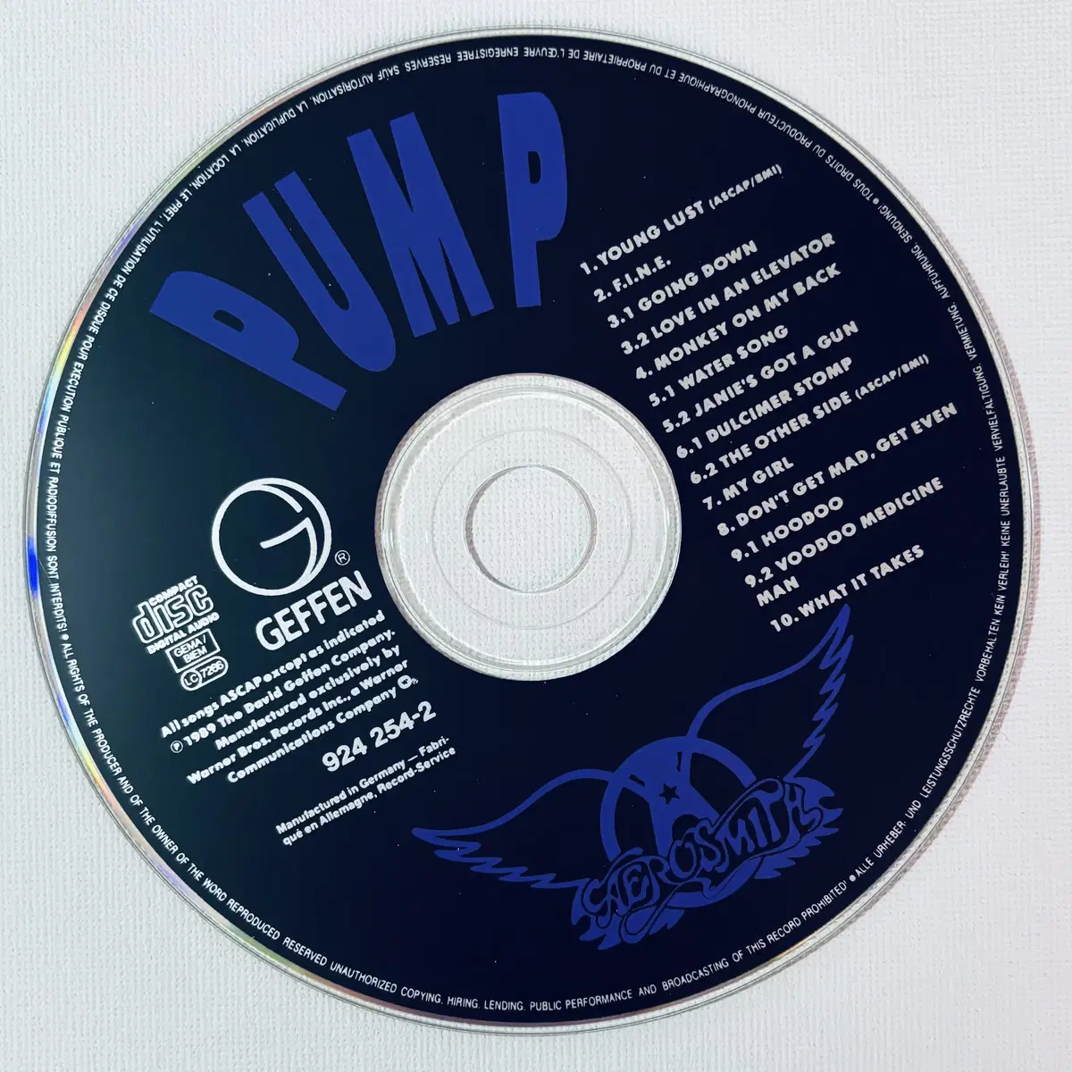 Aerosmith - Pump (CD) 유럽반 1990s NM-