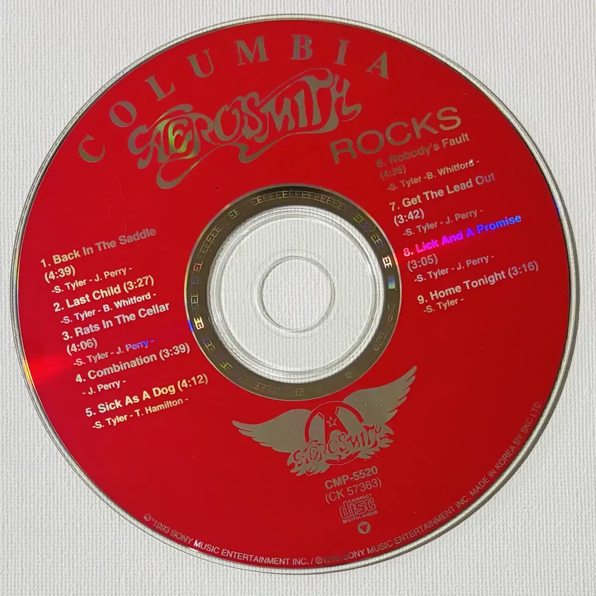 Aerosmith - Rocks (CD) 한국반 1995 민트급 중고