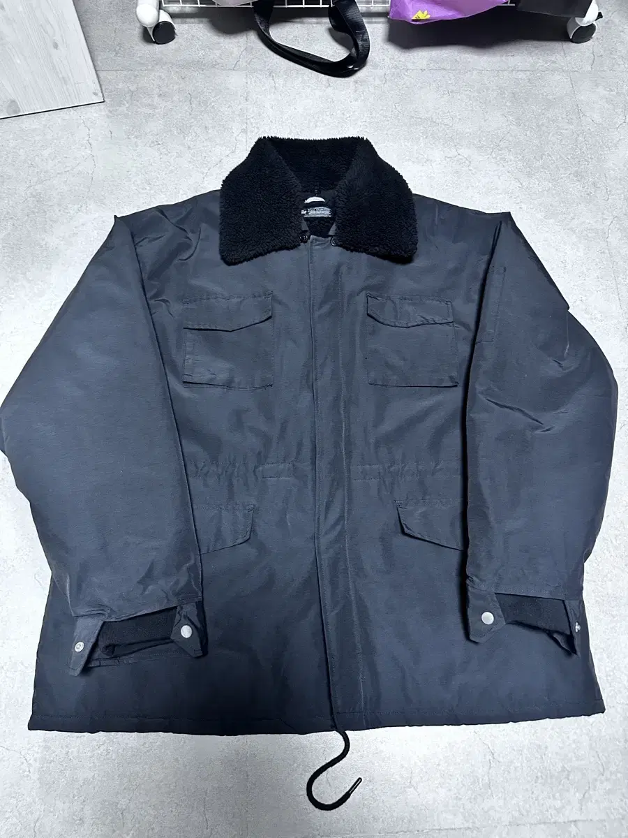 Willy chavarria boa collar work jacket