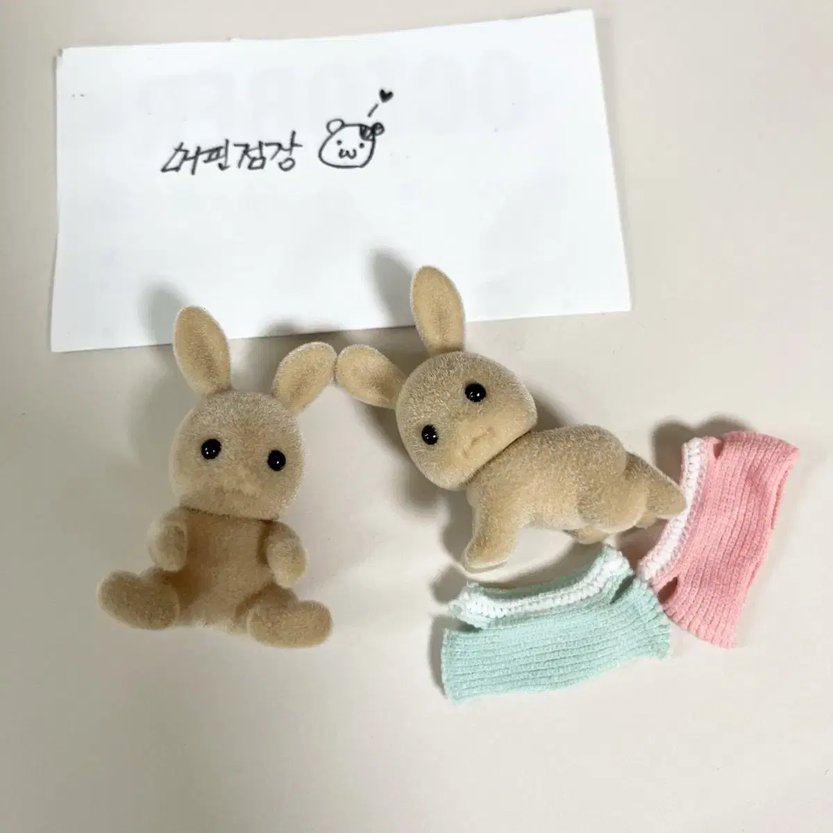 실바니안 올드 귀접 토끼 아이보리 쌍둥이