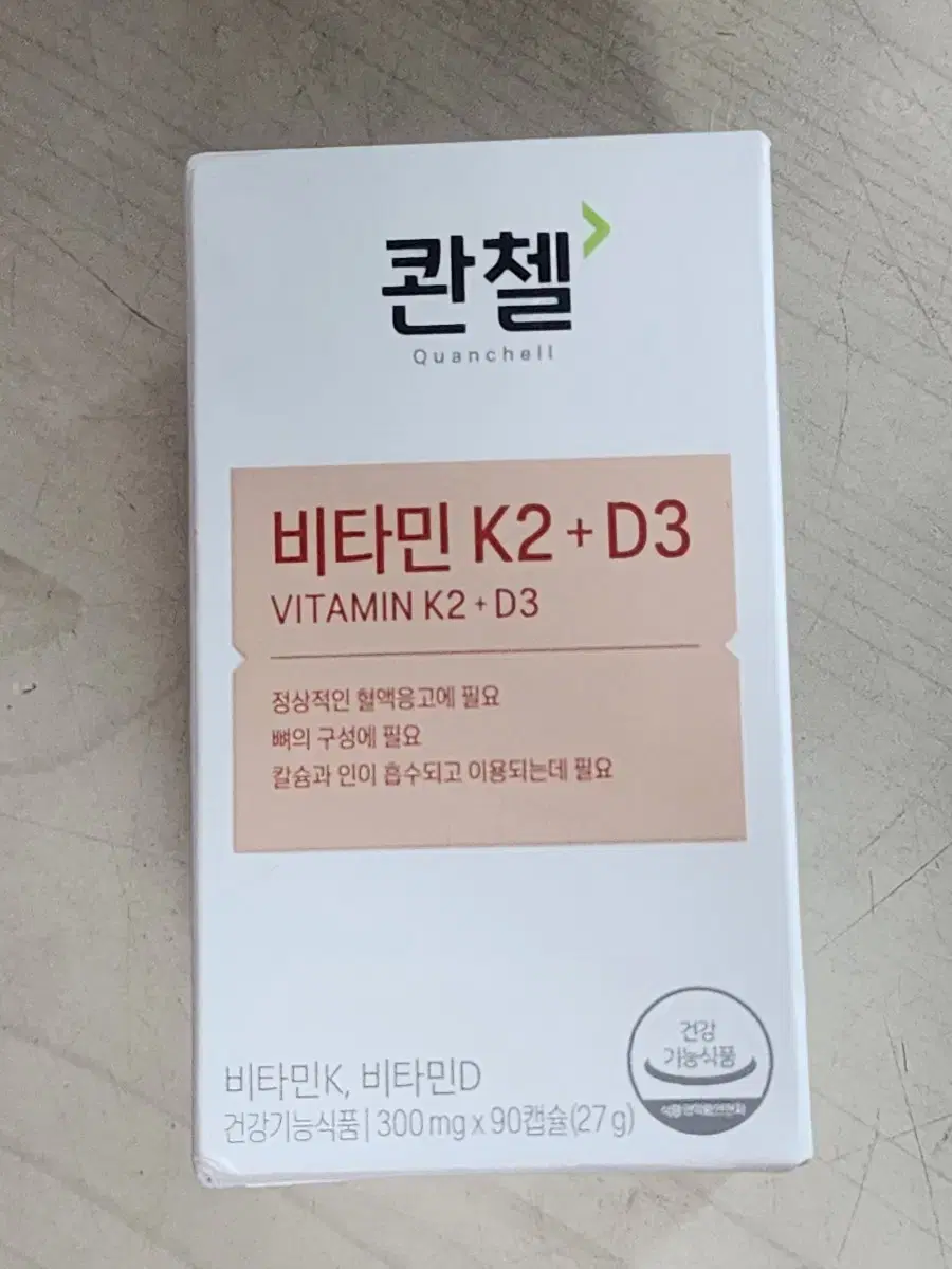 콴첼 비타민 K2 + D3, 90정