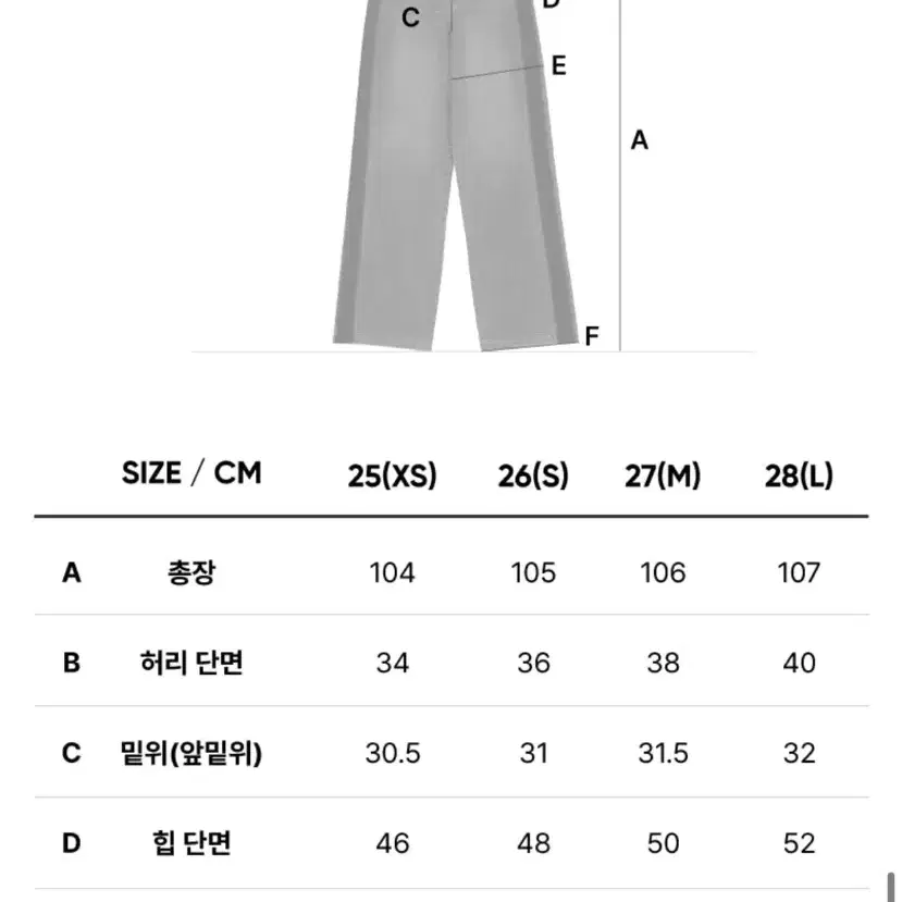 [총장 101cm(수선),25] 시티브리즈 2489 와이드 데님 팬츠(흑