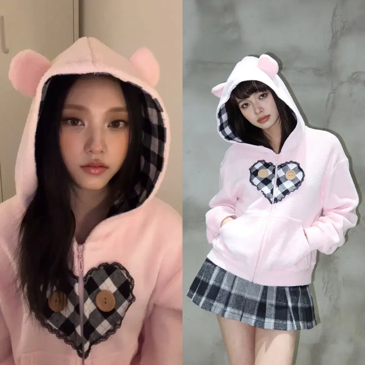 Eatmeplz Pink Bear Hoodie (뉴진스 해린 착용)